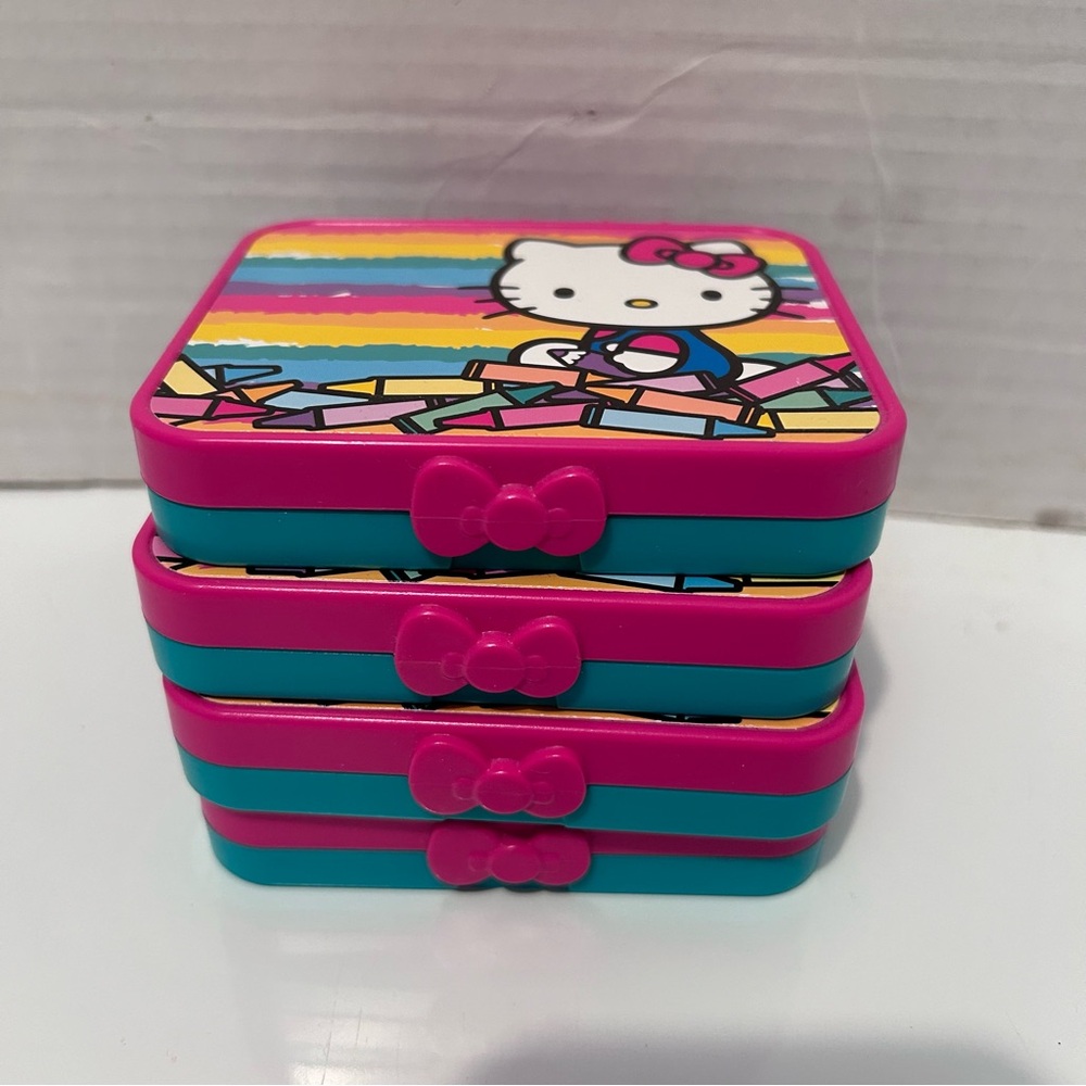Lot of 4 Hello Kitty Mini Stationery Holder Cases